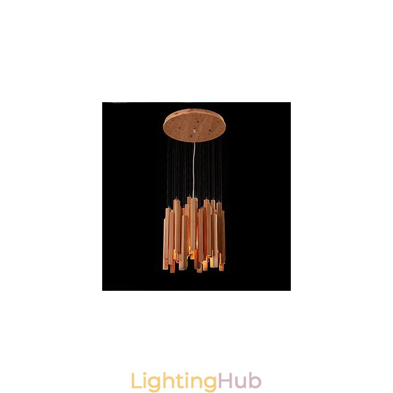 Hotel Engineering Wood Art Line Chandelier
