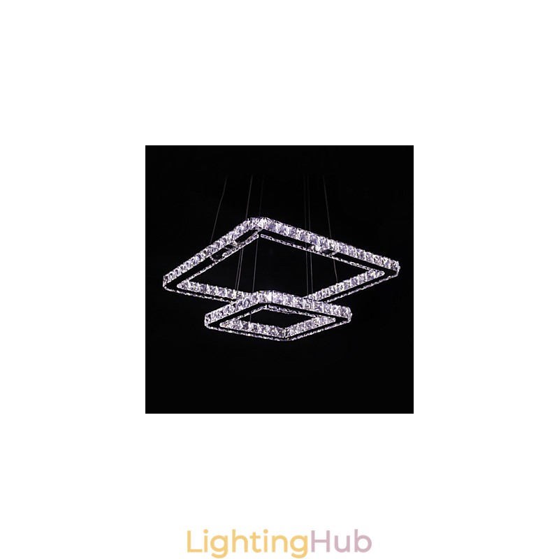 Modern Contemporary Crystal Metal Pendant Light