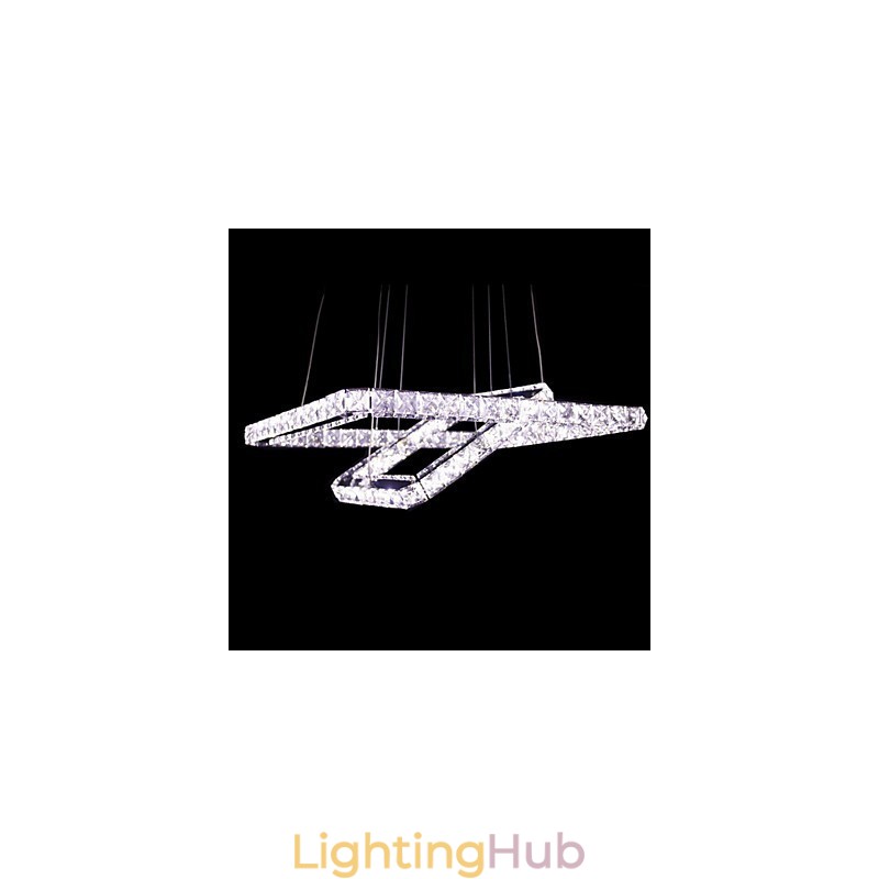 Modern Contemporary Crystal Metal Pendant Light