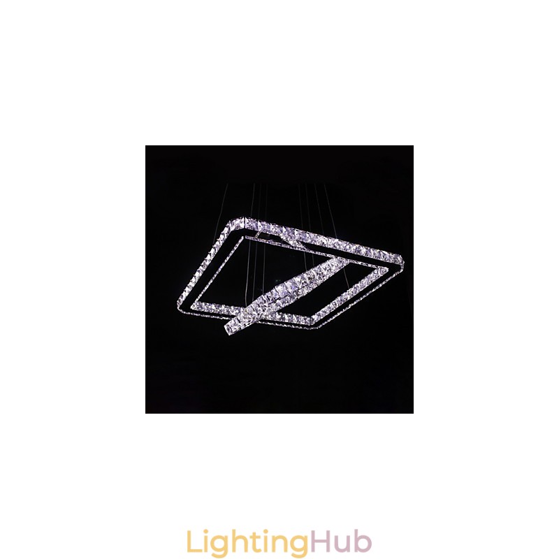 Modern Contemporary Crystal Metal Pendant Light