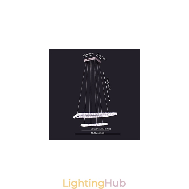 Modern Contemporary Crystal Metal Pendant Light