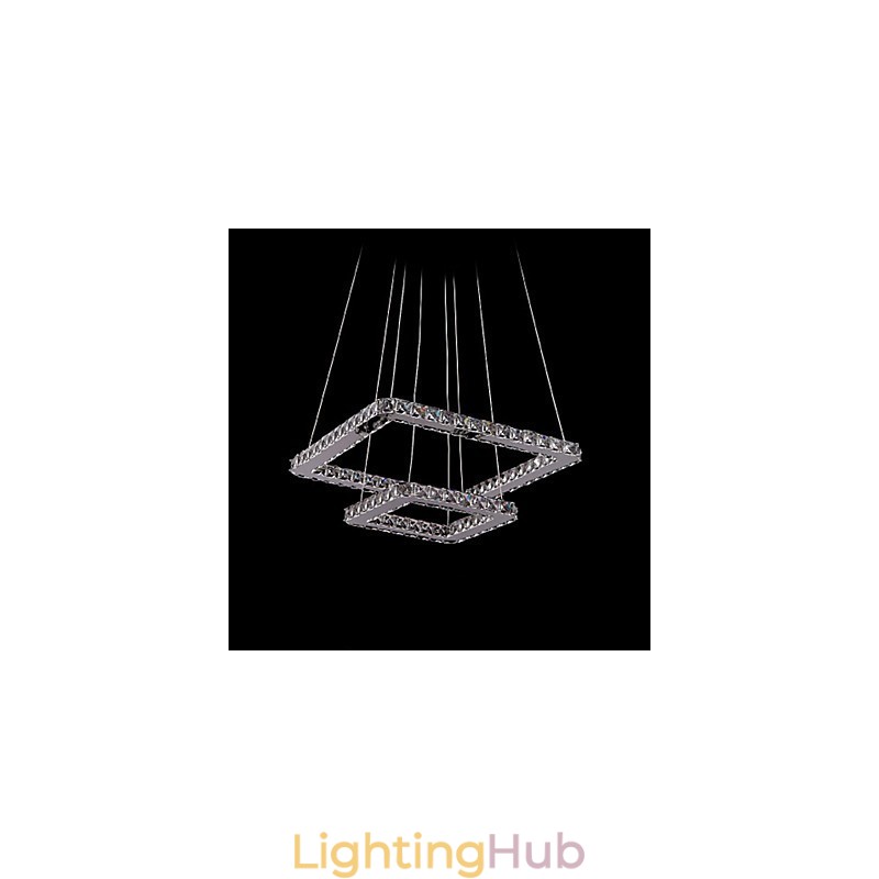 Modern Contemporary Crystal Metal Pendant Light