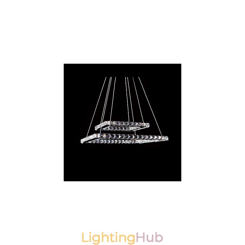 Modern Contemporary Crystal Metal Pendant Light