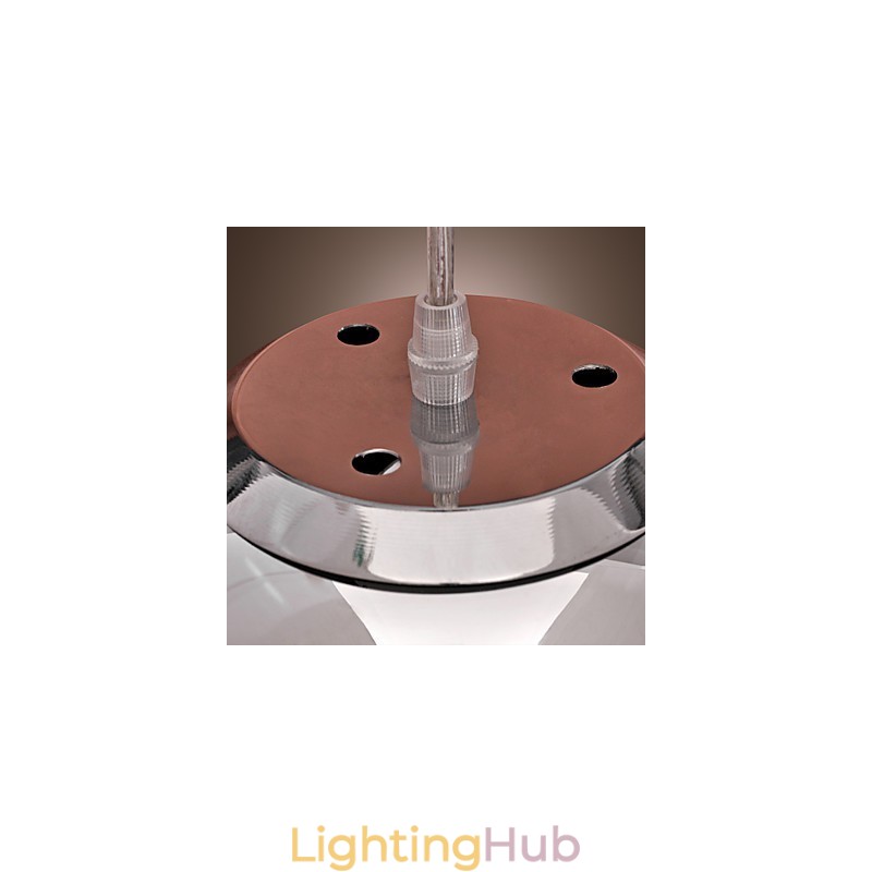 Modern Contemporary Globe Mini Style Chrome Metal Pendant Light