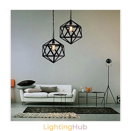 Retro industrial lamp droplight hexahedron artistic originality wrought iron Pendant Light Retro industrial lamp droplight hexahedron artistic originality wrought iron Pendant Light