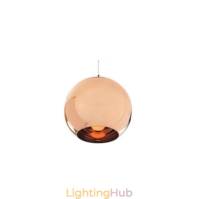 Creative Simple Glass Nordic Retro Electroplating Ball Pendant Lamp Light