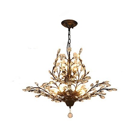 Vintage Crystal Flush Mount 7Lights Metal Painting Black OR Gold Vintage Crystal Flush Mount 7Lights Metal Painting Black OR Gold