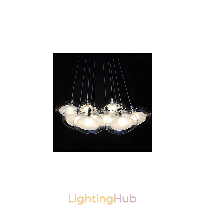 Modern Contemporary Chrome Metal Pendant Light
