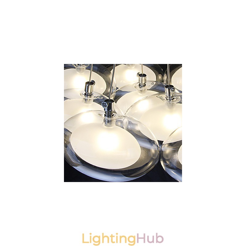 Modern Contemporary Chrome Metal Pendant Light