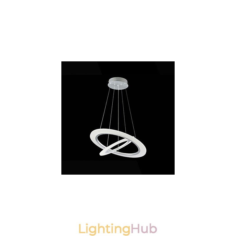 Modern Pendant Light Ceiling Hanging Chandelier Lamp Fixtures with 2 rings