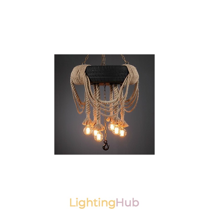 Vintage Painting Plastic Pendant Light