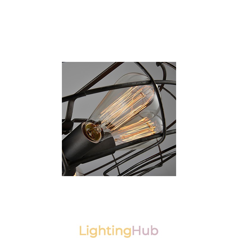 Loft Vintage Creative Lighting Lamps American Country Style Minimalist Iron Industrial Fan Chandelier