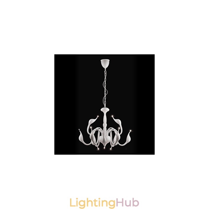 Modern Contemporary Candle Style Electroplated Metal Chandelier