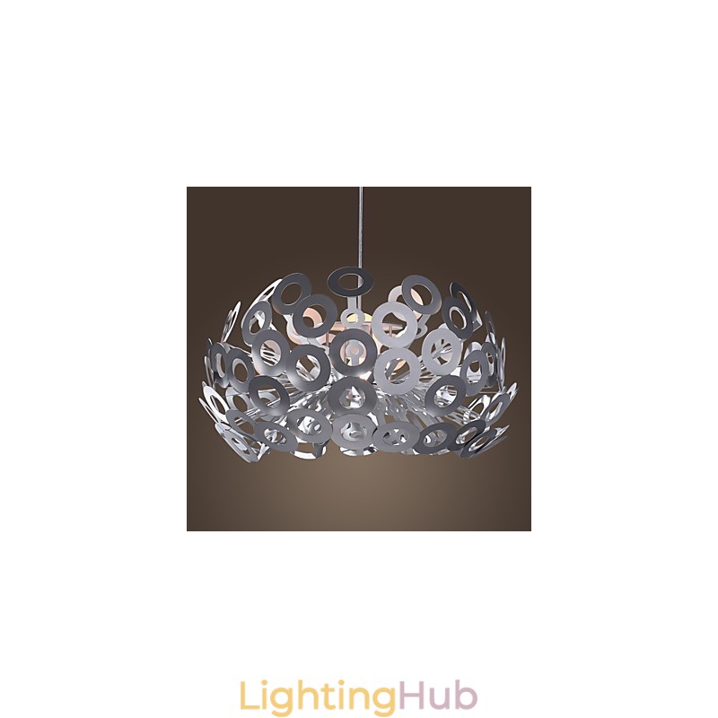 Modern Pendant Light in Circle Featured Lampshade