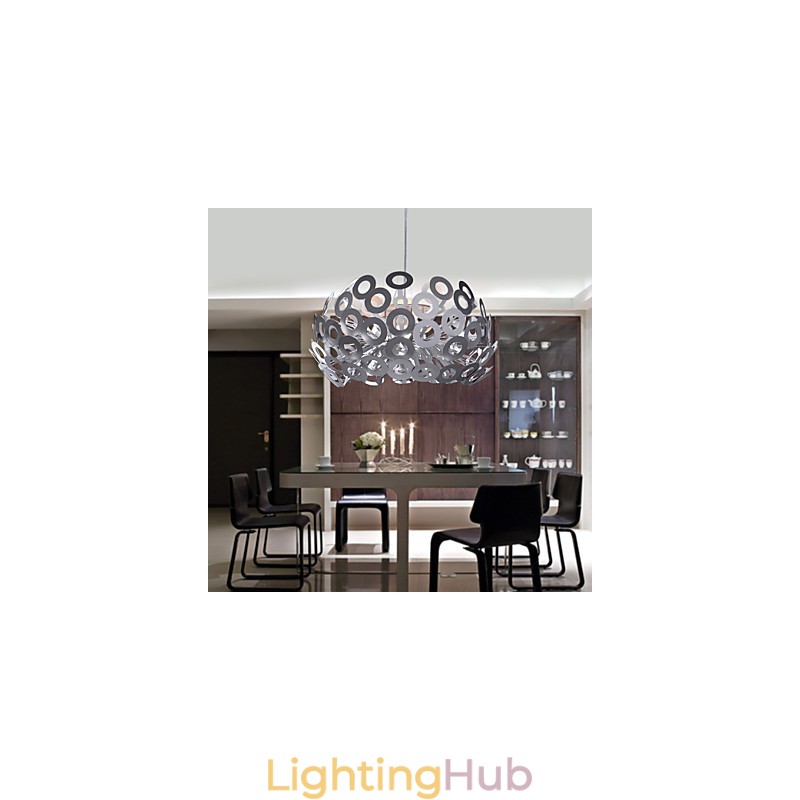 Modern Pendant Light in Circle Featured Lampshade
