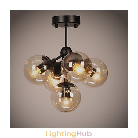 Chandelier 5 Lights Glass Ball Lights Retro Outdoors Garage Metal Chandelier 5 Lights Glass Ball Lights Retro Outdoors Garage Metal