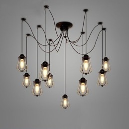 Vintage Edison Multiple Ajustable DIY Ceiling Lamp Light Pendant Lighting Chandelier Modern Chic Industrial Dining