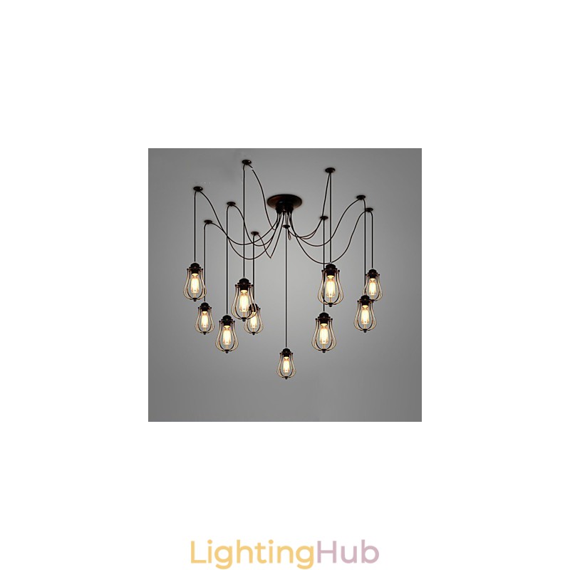 Vintage Edison Multiple Ajustable DIY Ceiling Lamp Light Pendant Lighting Chandelier Modern Chic Industrial Dining