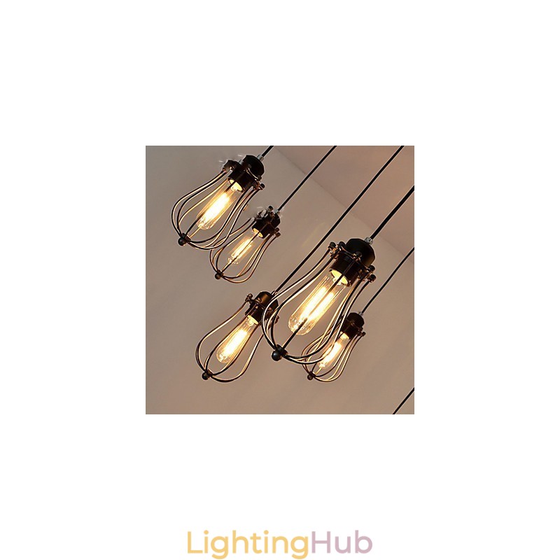 Vintage Edison Multiple Ajustable DIY Ceiling Lamp Light Pendant Lighting Chandelier Modern Chic Industrial Dining