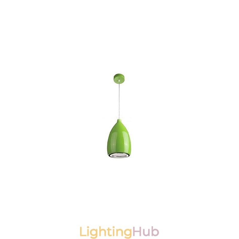 Modern Contemporary Globe Painting Metal Pendant Light