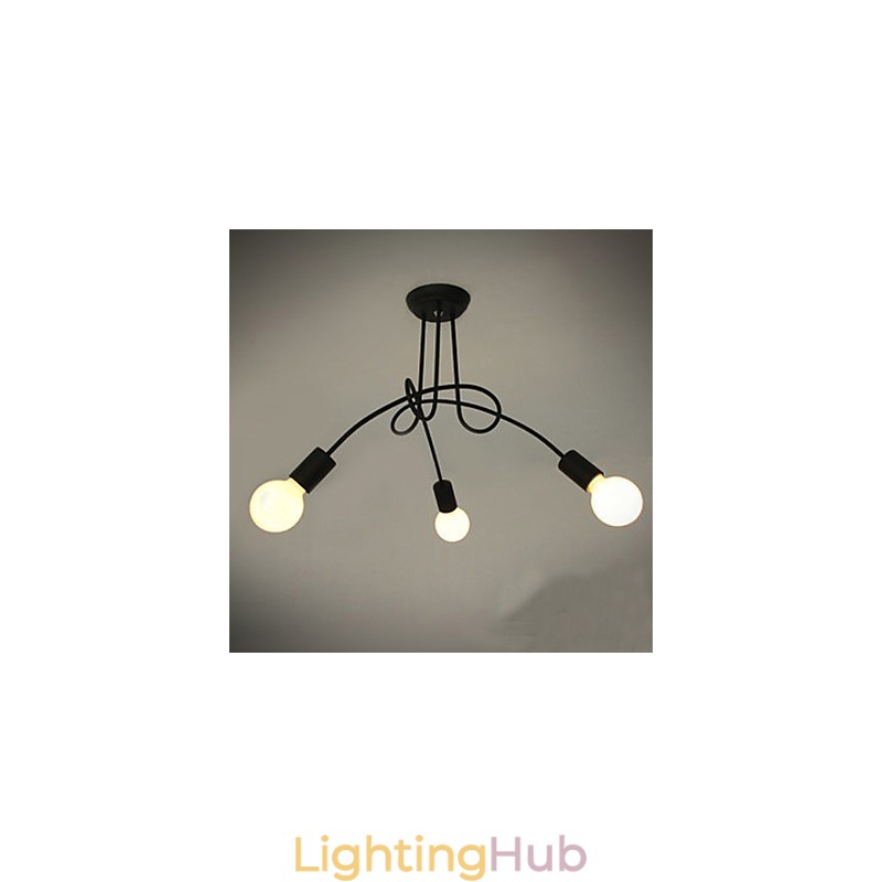Modern Contemporary Painting Metal Chandelier