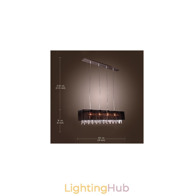 Modern Contemporary Island Crystal Others Metal Pendant Light