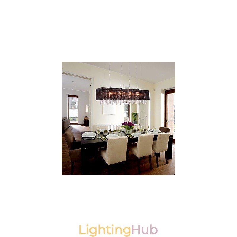 Modern Contemporary Island Crystal Others Metal Pendant Light