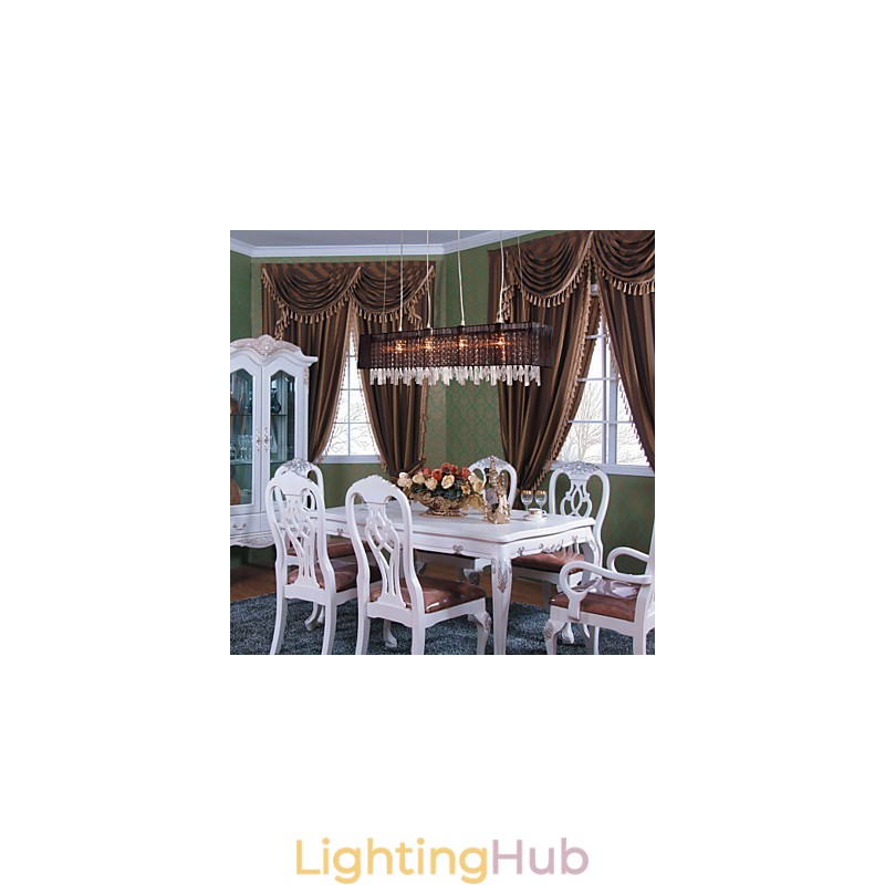 Modern Contemporary Island Crystal Others Metal Pendant Light