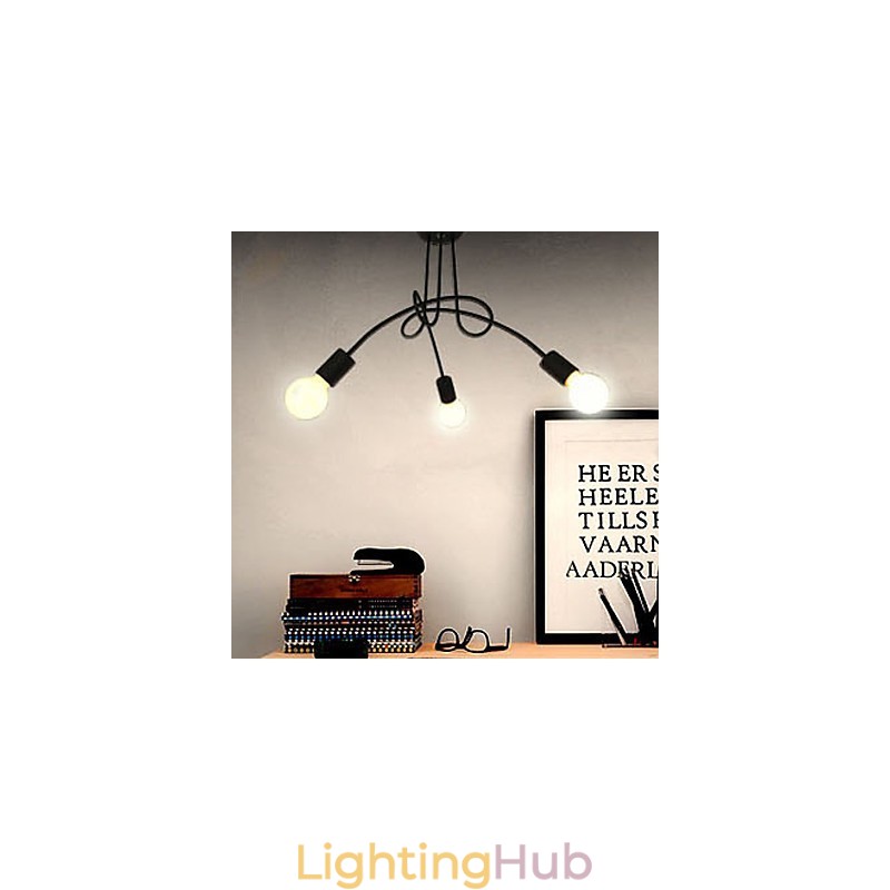 Modern Contemporary Painting Metal Chandelier