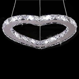 Modern Contemporary Crystal Chrome Metal Chandelier