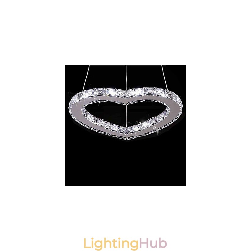 Modern Contemporary Crystal Chrome Metal Chandelier