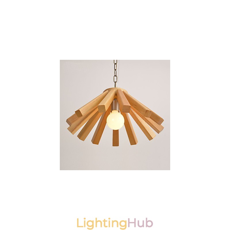 Retro Country Wood Bamboo Pendant Light