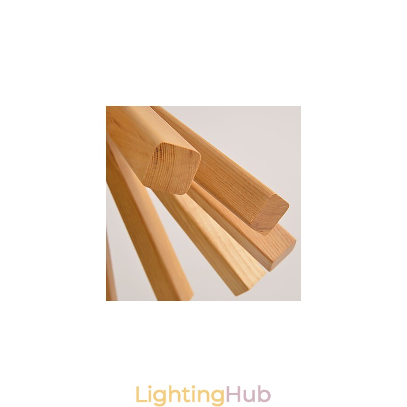 Retro Country Wood Bamboo Pendant Light
