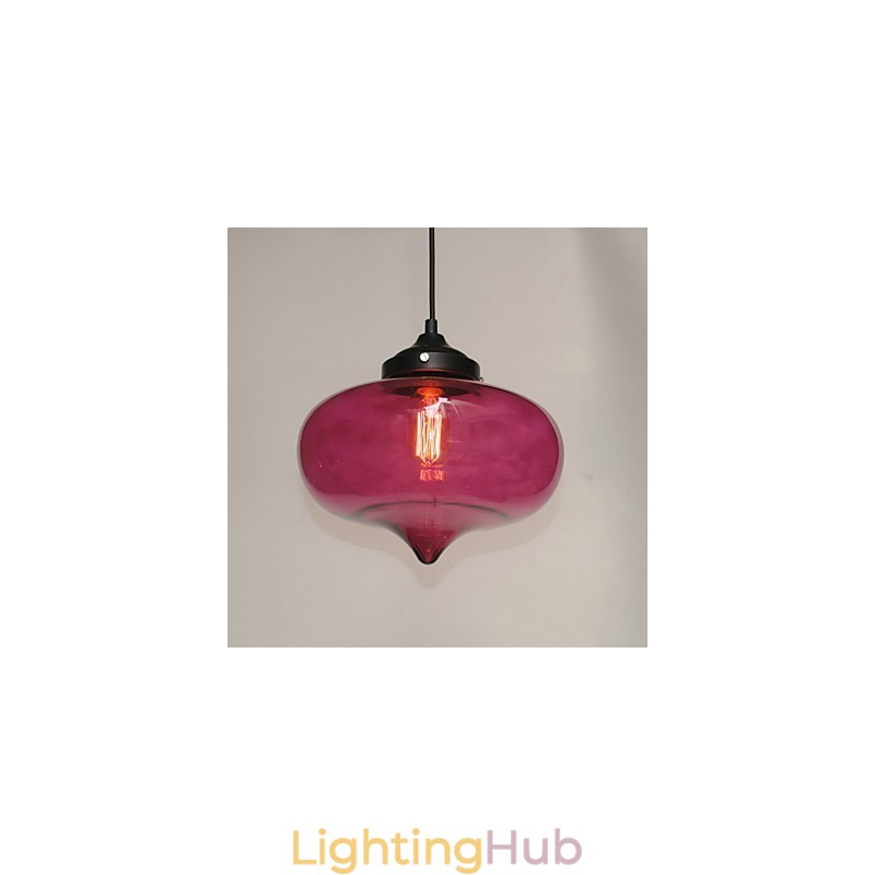 Bubble Design Pendant 1 Light with Transparent Shade
