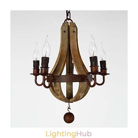 Vintage Mini Style Painting Wood Bamboo Chandelier Vintage Mini Style Painting Wood Bamboo Chandelier