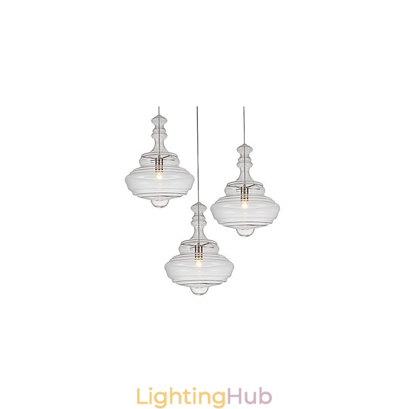 Artistic Pendant Lamp 1 Light Modern SimplicityColorless Clear Glass