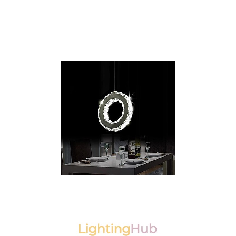 Modern Contemporary Crystal Metal Pendant Light