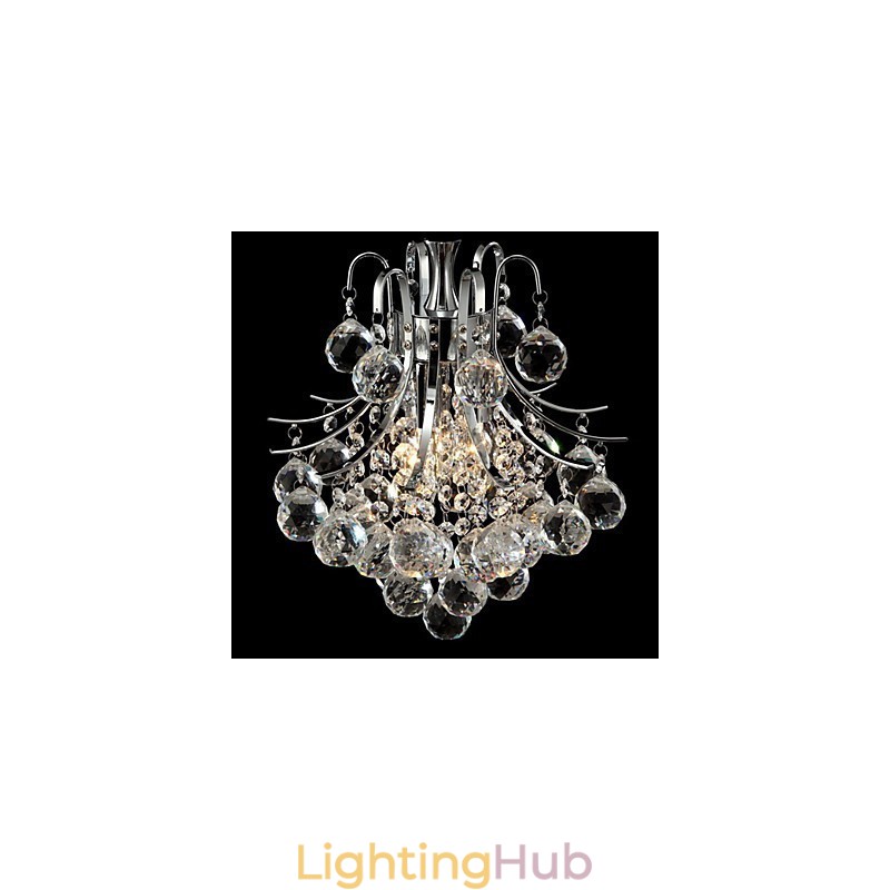 Modern Contemporary Crystal Chrome Chandelier Pendant Light