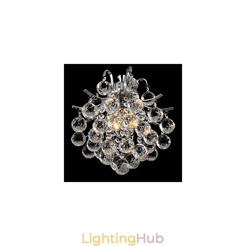 Modern Contemporary Crystal Chrome Chandelier Pendant Light