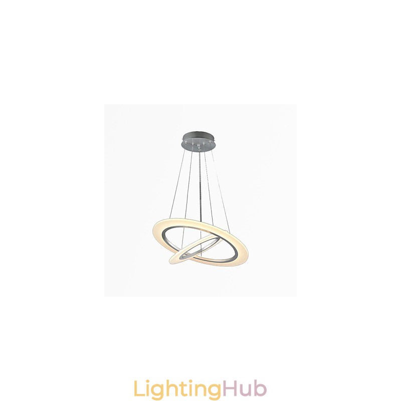 Acrylic Pendant Light Ceiling Hanging Chandelier Lamps Fixtures with 2 rings