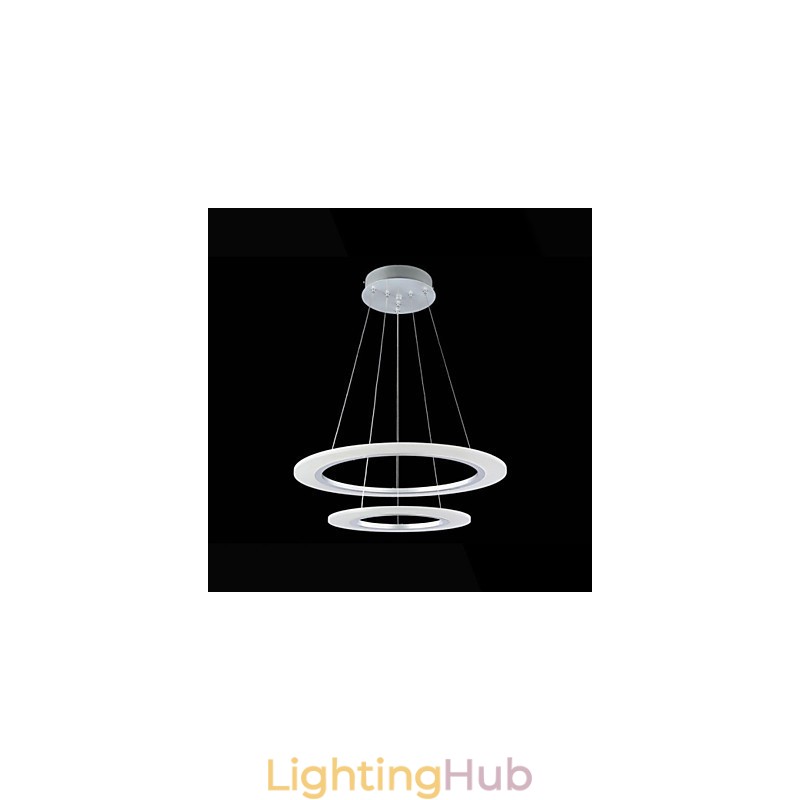 Acrylic Pendant Light Ceiling Hanging Chandelier Lamps Fixtures with 2 rings