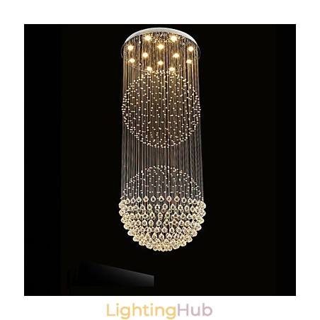 Pendant Light Modern Crystal Chandelier 12 Lights Silver Canpoy Clear Crystal Globe Ceiling Lamps Fixtures Pendant Light Modern Crystal Chandelier 12 Lights Silver Canpoy Clear Crystal Globe Ceiling Lamps Fixtures
