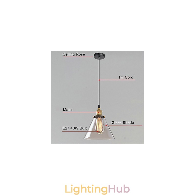 Retro Simple Glass Pendant