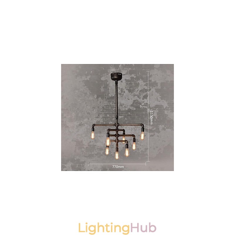 Traditional Classic Vintage Retro Lantern Country Painting Metal Pendant Light