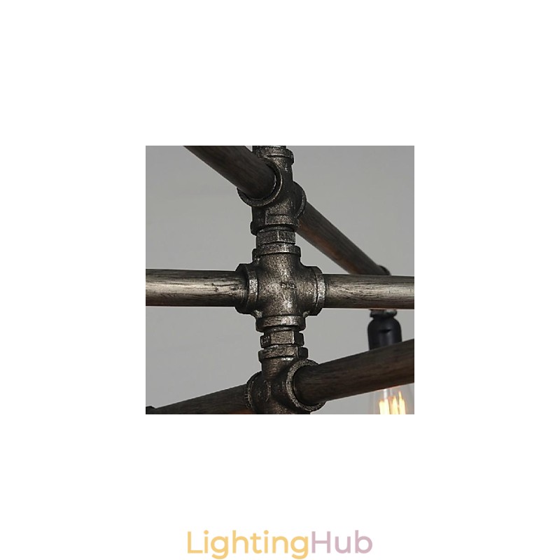 Traditional Classic Vintage Retro Lantern Country Painting Metal Pendant Light