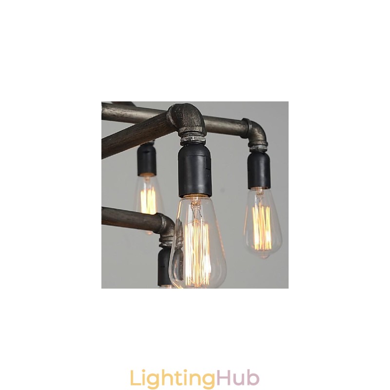 Traditional Classic Vintage Retro Lantern Country Painting Metal Pendant Light