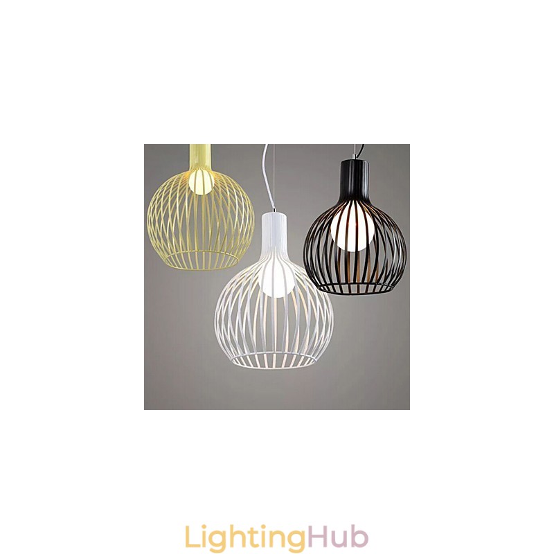 American Retro Contracted Wrought Iron Birdcage Chandelier Lamp Light