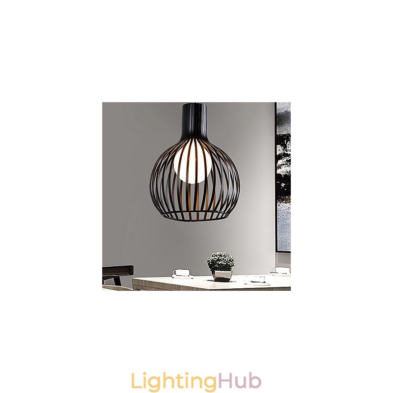 American Retro Contracted Wrought Iron Birdcage Chandelier Lamp Light