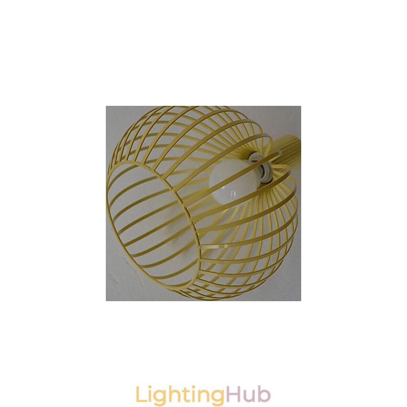 American Retro Contracted Wrought Iron Birdcage Chandelier Lamp Light
