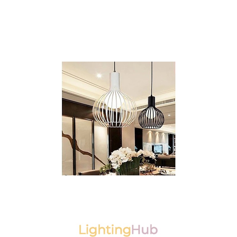 American Retro Contracted Wrought Iron Birdcage Chandelier Lamp Light